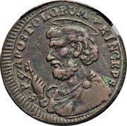 Italy 2 1/2 Baiocchi (Pius VI. Foligno) S P APOSTOLORUM PRINCEPS coin obverse Italy 2 1/2 Baiocchi (Pius VI. Foligno) S P APOSTOLORUM PRINCEPS coin obverse