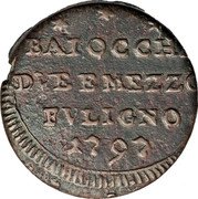 Italy 2 1/2 Baiocchi (Pius VI. Foligno) BAIOCCHI DVE ET MEZZO FVLIGNO 1797 coin reverse Italy 2 1/2 Baiocchi (Pius VI. Foligno) BAIOCCHI DVE ET MEZZO FVLIGNO 1797 coin reverse
