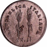 Italy 2 Denari Napoleon Bonaparte Pattern 1803 M REPUBBLICA ITALIANA AN II coin obverse