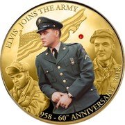 Niue 2 Dollars (Elvis Presley Joins the Army) ELVIS JOINS THE ARMY 1958-60TH ANNIVERSARY 2018 coin reverse Niue 2 Dollars (Elvis Presley Joins the Army) ELVIS JOINS THE ARMY 1958-60TH ANNIVERSARY 2018 coin reverse