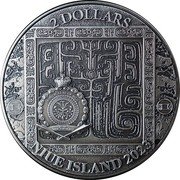 Niue 2 Dollars Guan Yu 2023  Antiqued 2 DOLLARS PUBLIC SEAL OF NIUE ATUA NIUE TUKULAGI NIUE ISLAND 2023 coin obverse