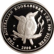 Australia 2 Dollars (Kookaburra. No Inner Circle) THE AUSTRALIAN KOOKABURRA 2 OZ. 999 SILVER 2000 P coin reverse Australia 2 Dollars (Kookaburra. No Inner Circle) THE AUSTRALIAN KOOKABURRA 2 OZ. 999 SILVER 2000 P coin reverse