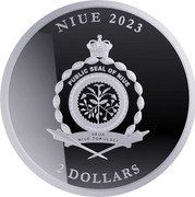 Niue 2 Dollars (Magnum Opus) NIUE 2023 PUBLIC SEAL OF NIUE ATUA NIUE TUKULAGI 2 DOLLARS coin obverse Niue 2 Dollars (Magnum Opus) NIUE 2023 PUBLIC SEAL OF NIUE ATUA NIUE TUKULAGI 2 DOLLARS coin obverse