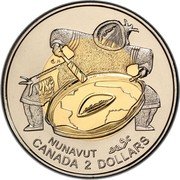 Canada 2 Dollars (Nunavut Mule) KM# 357a G. A. NUNAVUT ᓄᓇᕗᑦ CANADA 2 DOLLARS coin reverse Canada 2 Dollars (Nunavut Mule) KM# 357a G. A. NUNAVUT ᓄᓇᕗᑦ CANADA 2 DOLLARS coin reverse
