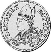 Belgium 2 Ducats KM# 100 Liege/ Sede Vacante S LAMBERT PATRO LEOD coin obverse Belgium 2 Ducats KM# 100 Liege/ Sede Vacante S LAMBERT PATRO LEOD coin obverse