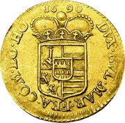 Belgium 2 Ducats John Louis of Elderen 1690 KM# 105 DVX BVL MAR FRA COM LO HO 16 90 coin reverse Belgium 2 Ducats John Louis of Elderen 1690 KM# 105 DVX BVL MAR FRA COM LO HO 16 90 coin reverse