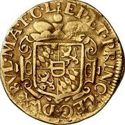 Belgium 2 Ducats (Maximilian Henry of Bavaria) KM# 83 EP ET PRINC LEO DVX BVL MA F C L coin reverse Belgium 2 Ducats (Maximilian Henry of Bavaria) KM# 83 EP ET PRINC LEO DVX BVL MA F C L coin reverse
