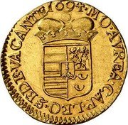 Belgium 2 Ducats (Sede Vacante) KM# 110 MO AVREA CAP LEO SEDE VACANTE 1694 coin obverse Belgium 2 Ducats (Sede Vacante) KM# 110 MO AVREA CAP LEO SEDE VACANTE 1694 coin obverse