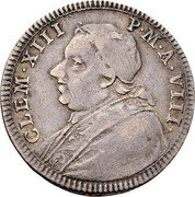 Italy 2 Giulio (Clement XIII) KM# 998a CLEM XIII P M A VIII coin obverse Italy 2 Giulio (Clement XIII) KM# 998a CLEM XIII P M A VIII coin obverse