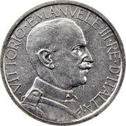 Italy 2 Lire (Vittorio Emanuele III. Prova) KM# Pr29 VITTORIO EMANVELE III RE D'ITALIA coin obverse