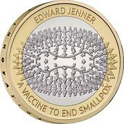 UK 2 Pounds Charles III Edward Jenner 2023  BU EDWARD JENNER HG A VACCINE TO END SMALLPOX coin reverse UK 2 Pounds Charles III Edward Jenner 2023  BU EDWARD JENNER HG A VACCINE TO END SMALLPOX coin reverse