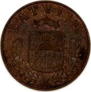 Latvia 2 Santimi First Republic Pattern 1938 KM# Pn4 LATVIJA coin reverse Latvia 2 Santimi First Republic Pattern 1938 KM# Pn4 LATVIJA coin reverse