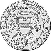 Belgium 2 Testons (Ernst) KM# 18.2 DVX BVILLONIENSIS 16 11 coin reverse Belgium 2 Testons (Ernst) KM# 18.2 DVX BVILLONIENSIS 16 11 coin reverse