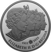 Canada 20 Dollars (A Tribute to an Extraordinary Life. Princess in the Military) 1952 2022 ELIZABETH II D G REGINA coin obverse