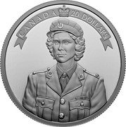 Canada 20 Dollars (A Tribute to an Extraordinary Life. Princess in the Military) CANADA 20 DOLLARS coin reverse