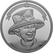 Canada 20 Dollars (A Tribute to an Extraordinary Life. Royal Visit) CANADA 20 DOLLARS coin reverse