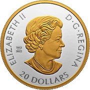 Canada 20 Dollars Celebrate Love 2024  ELIZABETH II D G REGINA 20 DOLLARS 1952 2022 SB coin obverse Canada 20 Dollars Celebrate Love 2024  ELIZABETH II D G REGINA 20 DOLLARS 1952 2022 SB coin obverse
