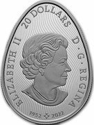 Canada 20 Dollars Traditional Ukrainian Pysanka Egg 2023 ELIZABETH II D G REGINA SB 1952 2022 20 DOLLARS coin obverse Canada 20 Dollars Traditional Ukrainian Pysanka Egg 2023 ELIZABETH II D G REGINA SB 1952 2022 20 DOLLARS coin obverse