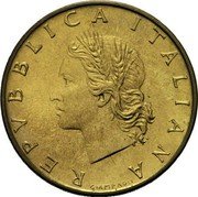 Italy 20 Lire (Oak Leaves With P Mint Mark) KM# 97.3 REPVBBLICA ITALIANA GIAMPAOLI coin obverse Italy 20 Lire (Oak Leaves With P Mint Mark) KM# 97.3 REPVBBLICA ITALIANA GIAMPAOLI coin obverse