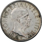 Italy 20 Lire (Vittorio Emanuele III. Prova) KM# Pr45 VITTORIO EMANVELE III RE coin obverse Italy 20 Lire (Vittorio Emanuele III. Prova) KM# Pr45 VITTORIO EMANVELE III RE coin obverse