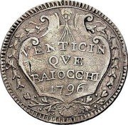 Italy 25 Baiocchi (Pius VI) KM# 1238a VENTICIN QVE BAIOCCHI 1796 coin reverse Italy 25 Baiocchi (Pius VI) KM# 1238a VENTICIN QVE BAIOCCHI 1796 coin reverse