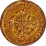 Italy 25 Zecchini (Carlo Ruzzini) CAROLVS RVZINI DVX VENETIAR B V coin obverse Italy 25 Zecchini (Carlo Ruzzini) CAROLVS RVZINI DVX VENETIAR B V coin obverse