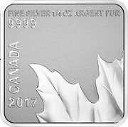 Canada 3 Dollars Maple Leaf Quartet. Part 1 2017 2017 CANADA 9999 FINE SILVER 1/4 OZ ARGENT PUR coin reverse Canada 3 Dollars Maple Leaf Quartet. Part 1 2017 2017 CANADA 9999 FINE SILVER 1/4 OZ ARGENT PUR coin reverse