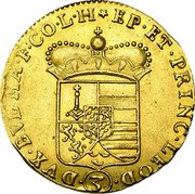 Belgium 3 Ducats John Clemens of Bavaria 1695 Rare KM# 111 DVX BULMA P CO L H EP ET PRINC LEOD 3 coin reverse Belgium 3 Ducats John Clemens of Bavaria 1695 Rare KM# 111 DVX BULMA P CO L H EP ET PRINC LEOD 3 coin reverse