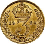 UK 3 Pence (Georg V) KM# PnD121 19 3 24 coin reverse