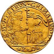 Italy 3 Zecchini (Pietro Grimani) S M V PETRVS GRIMANVS D P 10 coin obverse Italy 3 Zecchini (Pietro Grimani) S M V PETRVS GRIMANVS D P 10 coin obverse