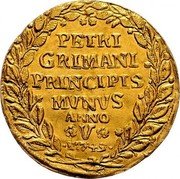 Italy 3 Zecchini (Pietro Grimani) PETRI GRIMANI PRINCIPIS MVNVS ANNO V 1745 coin reverse Italy 3 Zecchini (Pietro Grimani) PETRI GRIMANI PRINCIPIS MVNVS ANNO V 1745 coin reverse