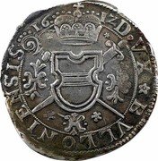 Belgium 2 Teston of 30 Patards (Ferdinand of Bavaria) KM# 45.2 DVX BVLLONENSIS 161Z coin reverse Belgium 2 Teston of 30 Patards (Ferdinand of Bavaria) KM# 45.2 DVX BVLLONENSIS 161Z coin reverse