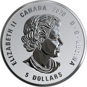 Canada 5 Dollars (Birthstone. July Ruby) ELIZABETH II CANADA 2020 D G REGINA 5 DOLLARS coin obverse Canada 5 Dollars (Birthstone. July Ruby) ELIZABETH II CANADA 2020 D G REGINA 5 DOLLARS coin obverse