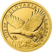 Niue 5 Dollars (Golden Eagle. Cicmany Patterns) 1/25 OZ SLOVAKIA AU 999.9 CM MD coin reverse Niue 5 Dollars (Golden Eagle. Cicmany Patterns) 1/25 OZ SLOVAKIA AU 999.9 CM MD coin reverse