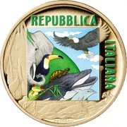 Italy 5 Euro African Elephant 2023 R Proof REPUBBLICA ITALIANA PETRASSI coin obverse