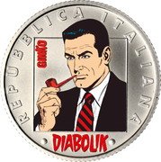 Italy 5 Euro Diabolic.Ginko 2023 R DIABOLIK GINKO REPUBBLICA ITALIANA coin obverse Italy 5 Euro Diabolic.Ginko 2023 R DIABOLIK GINKO REPUBBLICA ITALIANA coin obverse