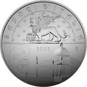 Italy 5 Euro (Prosecco and Granseola) SAPORI D’ITALIA 5 EURO 2023 R coin reverse Italy 5 Euro (Prosecco and Granseola) SAPORI D’ITALIA 5 EURO 2023 R coin reverse