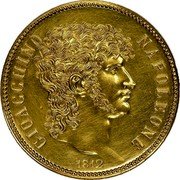 Italy 5 Lire (Joachim Murat Pattern Piece) GIOACCHINO NAPOLEONE 1812 coin obverse Italy 5 Lire (Joachim Murat Pattern Piece) GIOACCHINO NAPOLEONE 1812 coin obverse