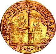 Italy 5 Zecchini (Pietro Grimani) S M V PETRVS GRIMANI D F A F coin obverse Italy 5 Zecchini (Pietro Grimani) S M V PETRVS GRIMANI D F A F coin obverse