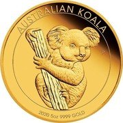 Australia 500 Dollars Koala 2020 P Proof AUSTRALIAN KOALA P 2020 5OZ 9999 GOLD coin reverse Australia 500 Dollars Koala 2020 P Proof AUSTRALIAN KOALA P 2020 5OZ 9999 GOLD coin reverse