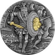 Niue Eighty Dollars Ares 2023 GODS ARES coin reverse