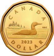 Canada Dollar (Loonie Coin) CANADA DOLLAR 2023 RRC coin reverse Canada Dollar (Loonie Coin) CANADA DOLLAR 2023 RRC coin reverse