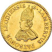 Belgium Ducat Sede Vacante. St. Lambert 1763  KM# 167 S LAMBERTUS PATRONUS LEODIENSIS coin obverse