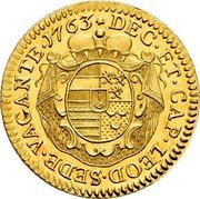 Belgium Ducat Sede Vacante. St. Lambert 1763  KM# 167 DEC ET CAP LEOD SEDE VACANTE 1763 coin reverse