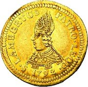 Belgium Ducat (St. Lambert) KM# 182 S LAMBERTUS PATRO LEOD 1792 coin obverse Belgium Ducat (St. Lambert) KM# 182 S LAMBERTUS PATRO LEOD 1792 coin obverse