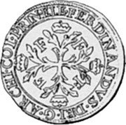 Belgium ECU D'or (Ferdinand of Bavaria) KM# 54.1 FERDINANDVS DEI G ARCHI COL PRIN ELE F F F F coin obverse Belgium ECU D'or (Ferdinand of Bavaria) KM# 54.1 FERDINANDVS DEI G ARCHI COL PRIN ELE F F F F coin obverse