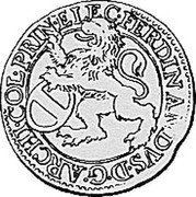 Belgium Escalin (Ferdinand of Bavaria) KM# 59 FERDINANDVS D G ARCHI COL PRIN ELEC coin obverse Belgium Escalin (Ferdinand of Bavaria) KM# 59 FERDINANDVS D G ARCHI COL PRIN ELEC coin obverse