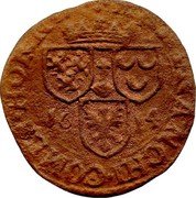 Belgium 1/2 Liard (12 Sols) (Ferdinand of Bavaria) KM# 23 MAR FRANCHI COMES HORNE 1614 coin reverse Belgium 1/2 Liard (12 Sols) (Ferdinand of Bavaria) KM# 23 MAR FRANCHI COMES HORNE 1614 coin reverse