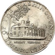 USA Half Dollar Pattern 1759 (1965)  Minted in 1965 HOME OF THE WASHINGTON FAMILY MOUNT VERNON coin reverse USA Half Dollar Pattern 1759 (1965)  Minted in 1965 HOME OF THE WASHINGTON FAMILY MOUNT VERNON coin reverse