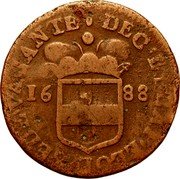 Belgium Liard Sede Vacante. St. Lambert 1688  KM# 95 DEC ET CAP LEOD SEDE VACANTE 1688 coin reverse Belgium Liard Sede Vacante. St. Lambert 1688  KM# 95 DEC ET CAP LEOD SEDE VACANTE 1688 coin reverse